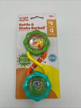 Bright Starts Rattle & Shake Barbell Toy- NWT
